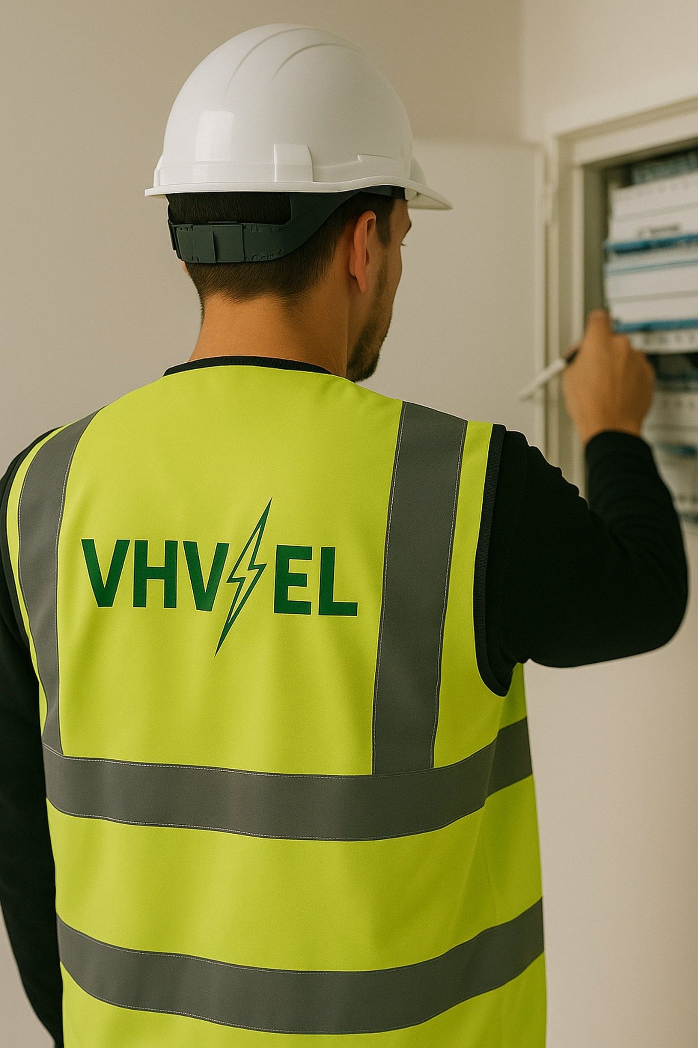 Elektriker från VHV EL utför elinstallation